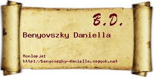 Benyovszky Daniella névjegykártya
